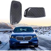 Key Fob Case Cover Compatible with BMW,ABS Key Fob Protector Shell Compatible with BMW 5 7 Series G60 i5 i7 530i 540i iX X1 X5 X6 X7 XM Remote Control Key Accessories 2023-2026 Carbon Fiber Pattern