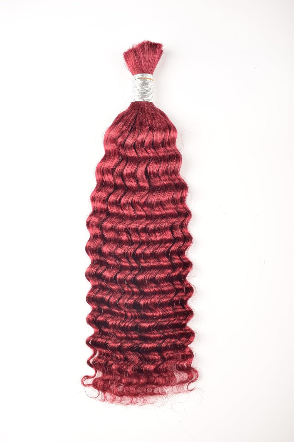 Deep Wave Burgundy Hair Extensions, Premium Synthetic Deep Curly Weave, Wine Red Color, 3 Bundles, Professional Styling Hair Wefts