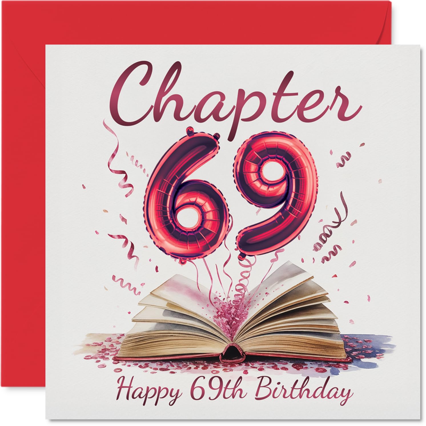 69th Birthday Cards for Men Women - Start of Another Chapter - Happy Birthday Card for 69 Year Old Man Woman Dad Nan Wife Brother, 145mm Bday Greeting Cards