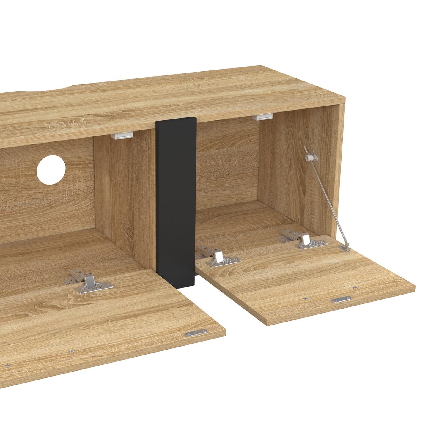 IDMarket - Meuble TV 180 cm Suspendu Phoenix 3 Portes Design Industriel