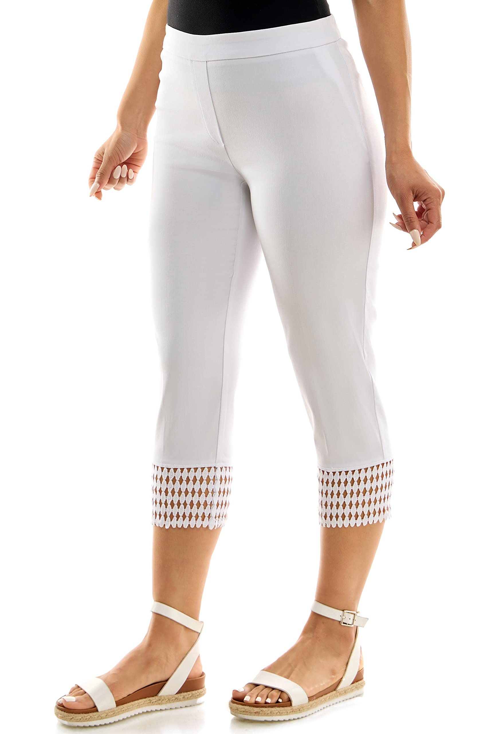 Zac & Rachel Women's Pull Crop Length Ankle Details