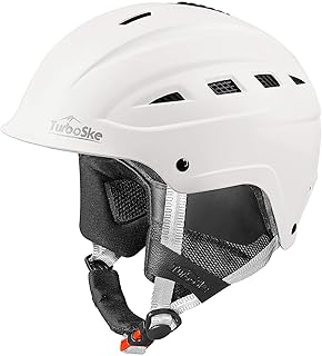 TurboSke Ski Helmet, Snowboard Helmet, Snow Sports Helmet for Men Women and Youth (White, M)