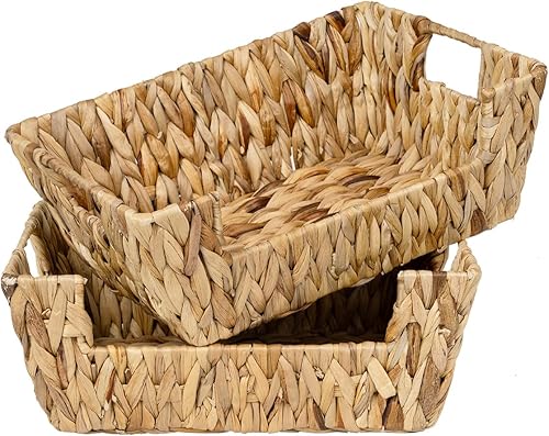 Vista 14 de StorageWorks Wicker Storage Basket, Pantry Organizers and Storage, Stackable Storage Baskets for Shelves, Paper Rope Baskets for Organizing, Black