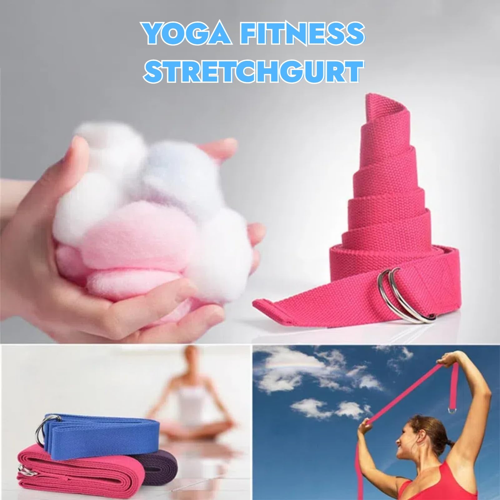 Pilates Ring Set, 8 Teiliges Pilates Set für Zuhause mit Yoga Ball,Fitnessbänder,Pilatesring und Weiterem Pilates Zubehör,Pilates Kit Fitnessgerät für Heimtraining und Studio Workout