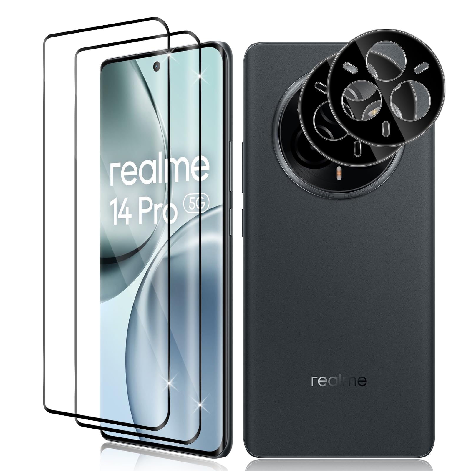 3 Pezzi Di Vetro Protettivo Per Realme 14 13 12 11 Pro Plus - Foto 7