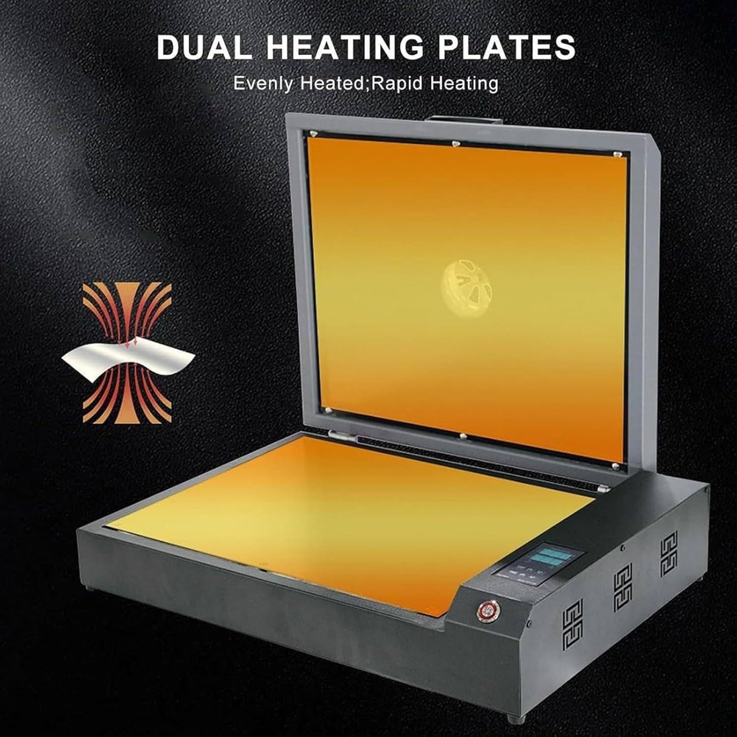 Máquina Curado DTF con Horno Secador 930W, Temporizador Ajustable 0 a 200°C y 1 a 999 S, Horno de Transferencia de Calor DTF para Impresión de Película de Transferencia Térmica en Ropa