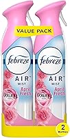 Febreze Air Mist Downy April Fresh Air Freshener Spray, Odor-Fighting Room Deodorizer for Home, Bathroom & Kitchen, 8.8oz Pack of 2