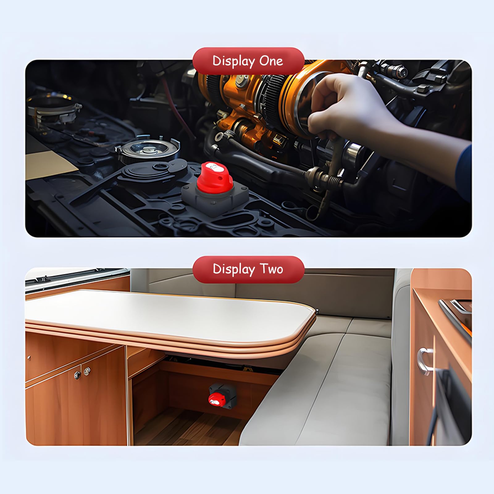 Stacca Batteria 12V 24V 48V On-Off 250A, Staccabatteria Universale per Auto, Camper, Yacht, Barca, Camion, Autobus - Sicurezza e Protezione del Sistema Elettrico