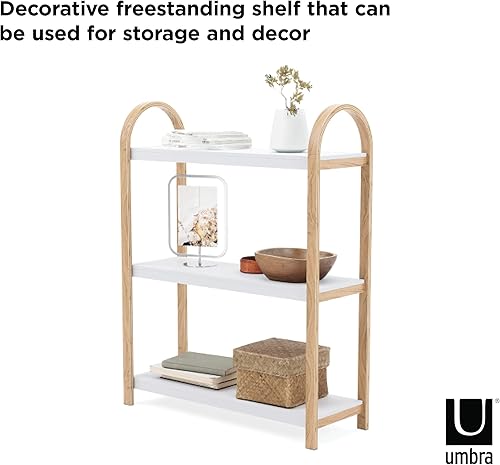 Miniatura 10 de Umbra Bellwood - Estantería independiente de 5 niveles, color blanco y natural