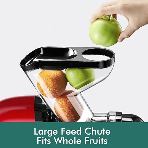 Miniatura 2 de SiFENE Exprimidor de prensa en frío, exprimidor ancho de doble alimentación de masticación lenta, extractor de jugo fácil de limpiar para frutas y