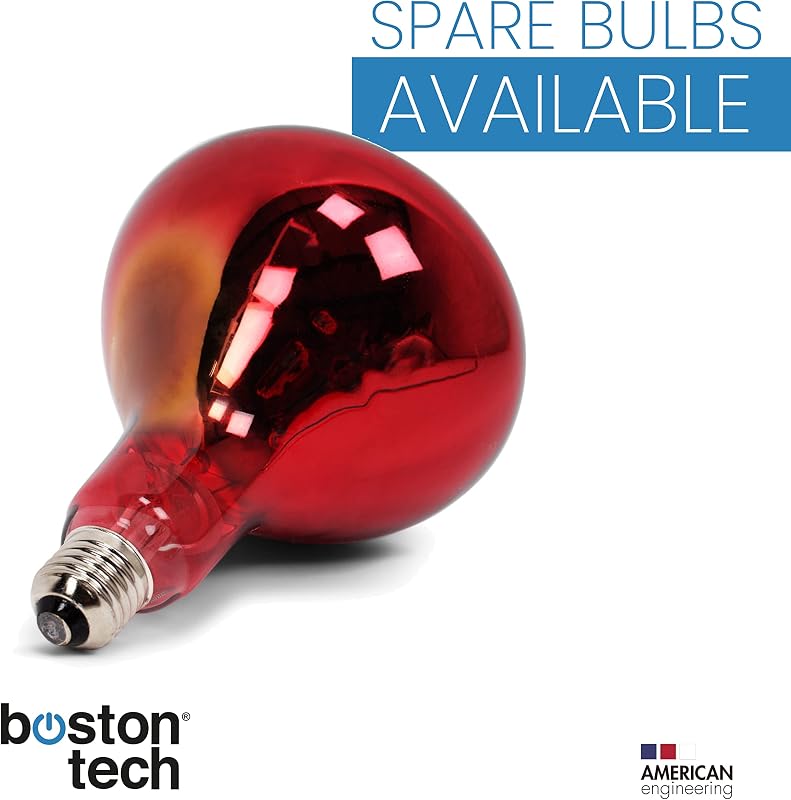 Boston Tech WE108 Infravörös Lámpa Fizikoterápiához - 275W E27 Hőterápiás Fájdalomcsillapító Készülék Keringésjavításhoz és Ízületi Problémá