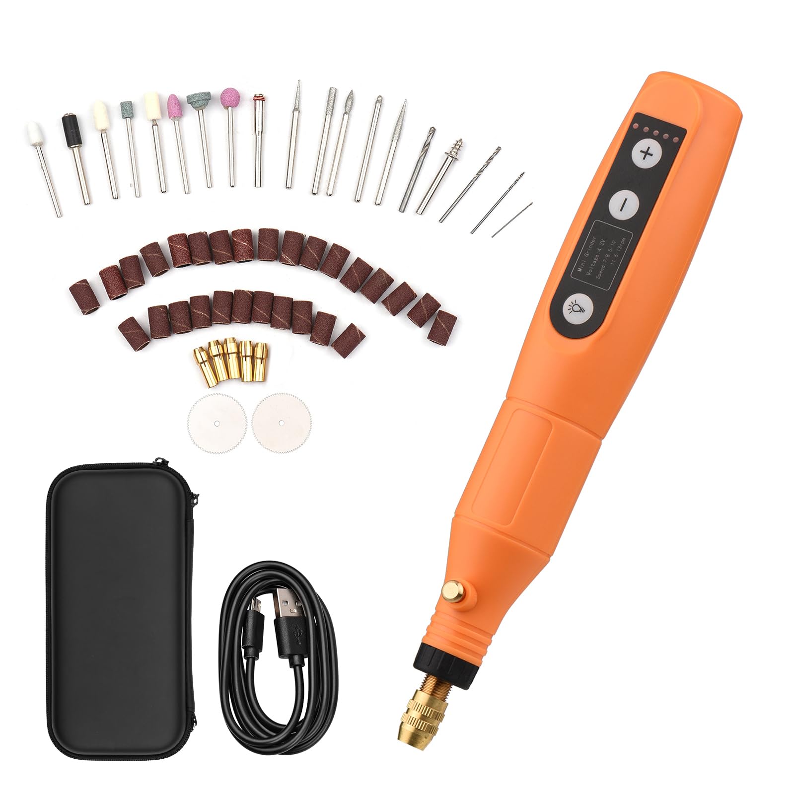 Mini amoladora inalámbrica kit de herramientas rotativas USB para lijar y pulir
