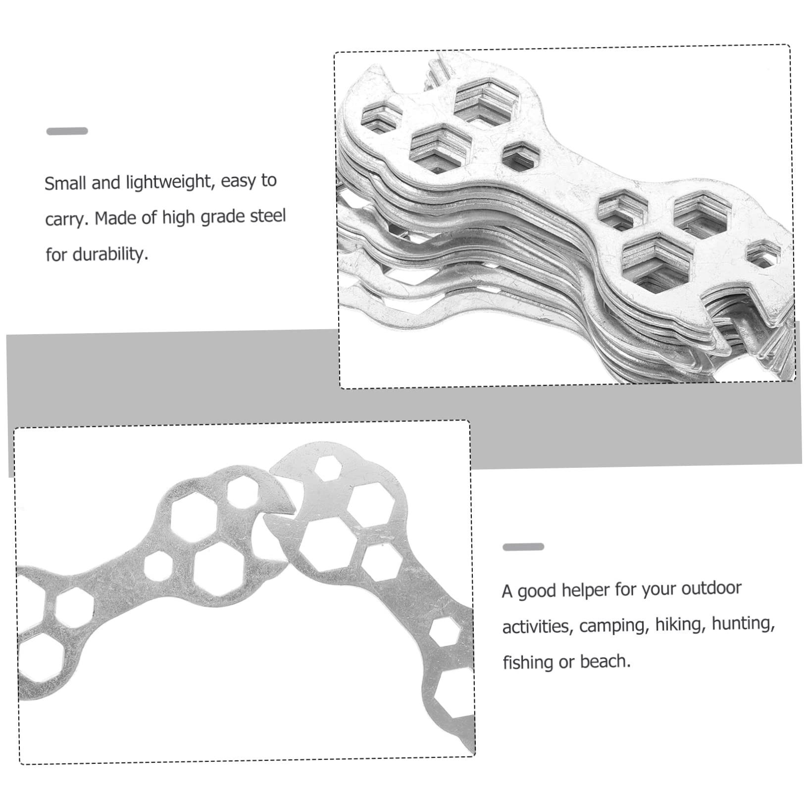 Kisangel 10pcs Multi-functional Pedal Wrench Versatile Repair Tool for Easy Design for Outdoor Riding and Repairs Essential Bike Tool Kit