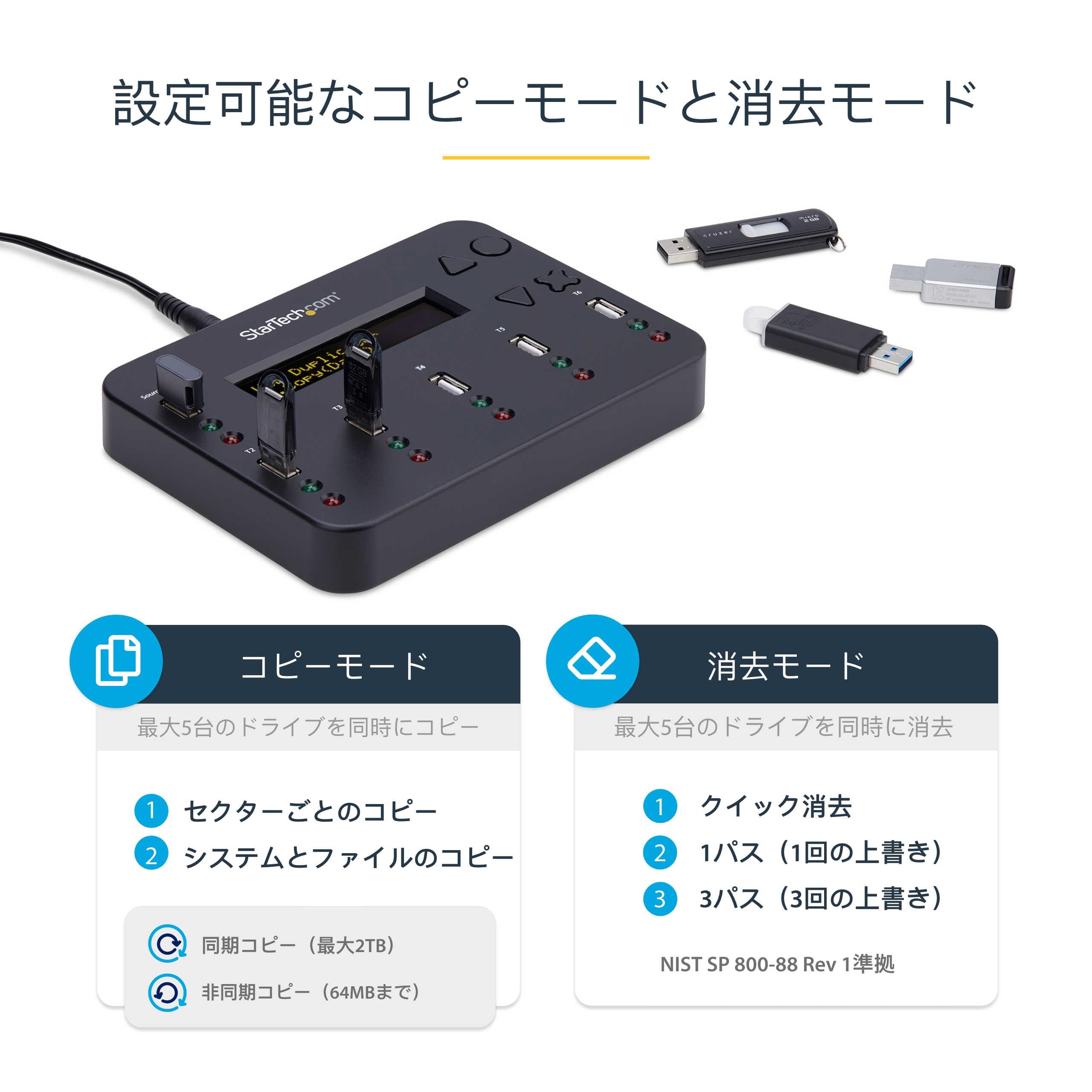 Amazon.co.jp: StarTech.com USBメモリ デュプリケーター／1対5／PC