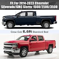 Vista 7 de Cubierta impermeable para auto compatible con Chevrolet Silverado/GMC Sierra 1500/2500/3500 Crew Cab de 6.6 pies de largo 2014-2025, cubierta