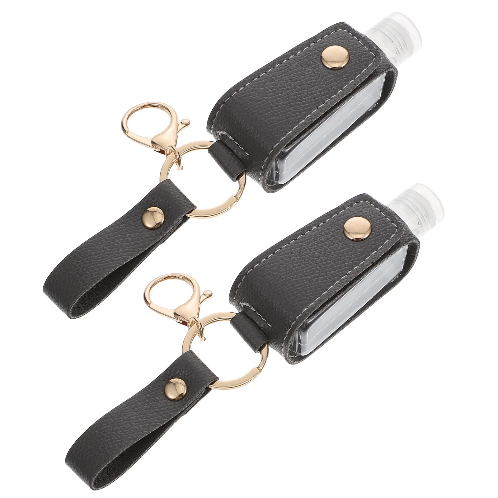 2pcs Portable Empty Travel Bottle Key Chain Lotion Bottle Design Keychain Decor