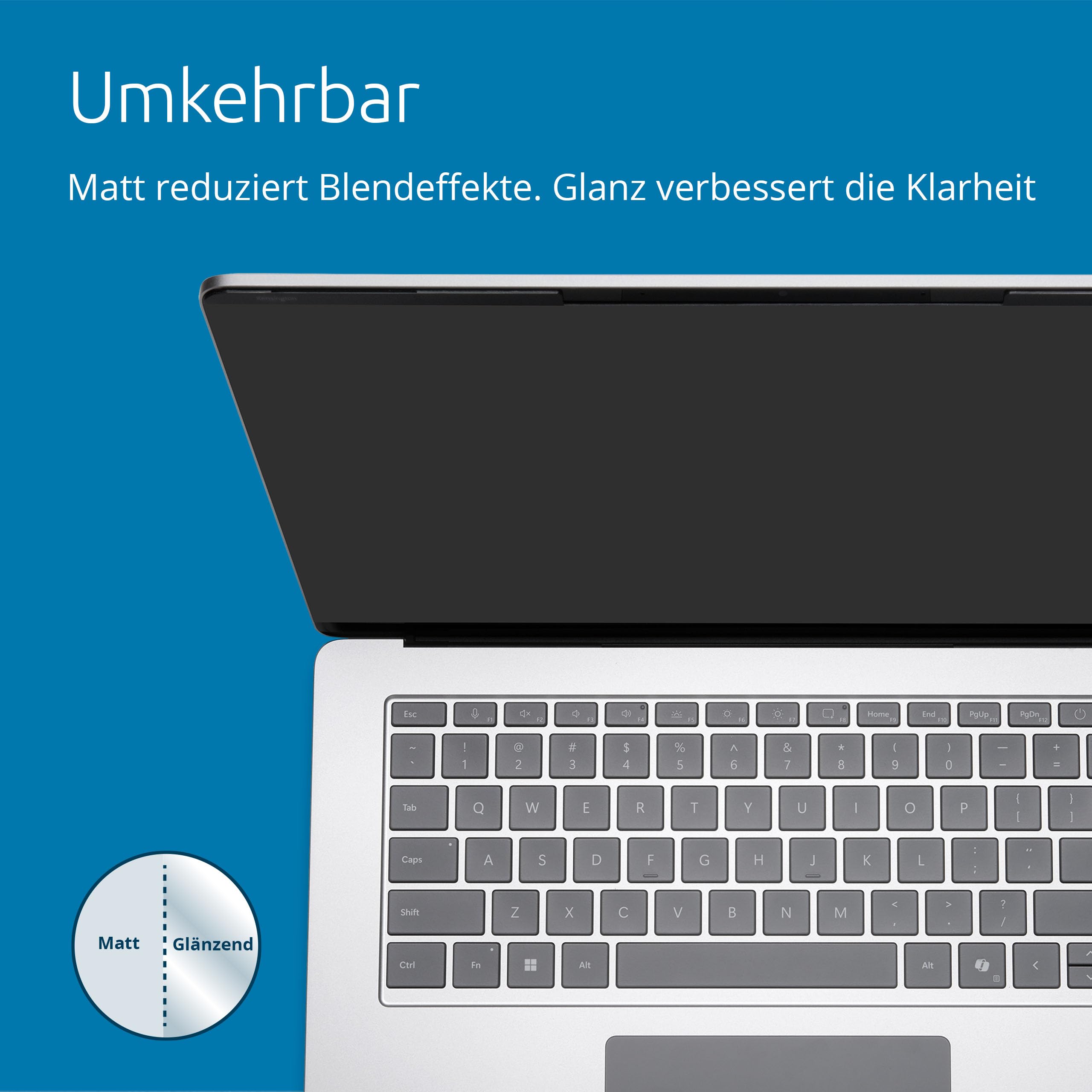 Kensington MagPro Elite Magnetischer Blickschutzfilter für Microsoft Surface Laptop 15" (7. Auflage) Blaulichtschutz, Blendschutz, Kratzschutz, Touch- und Surface-Stift kompatibel/-fähig