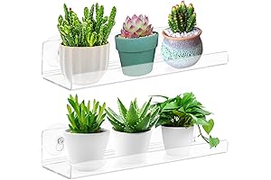 2-Pack Suction Cup Window Sill Plant Shelf Expander