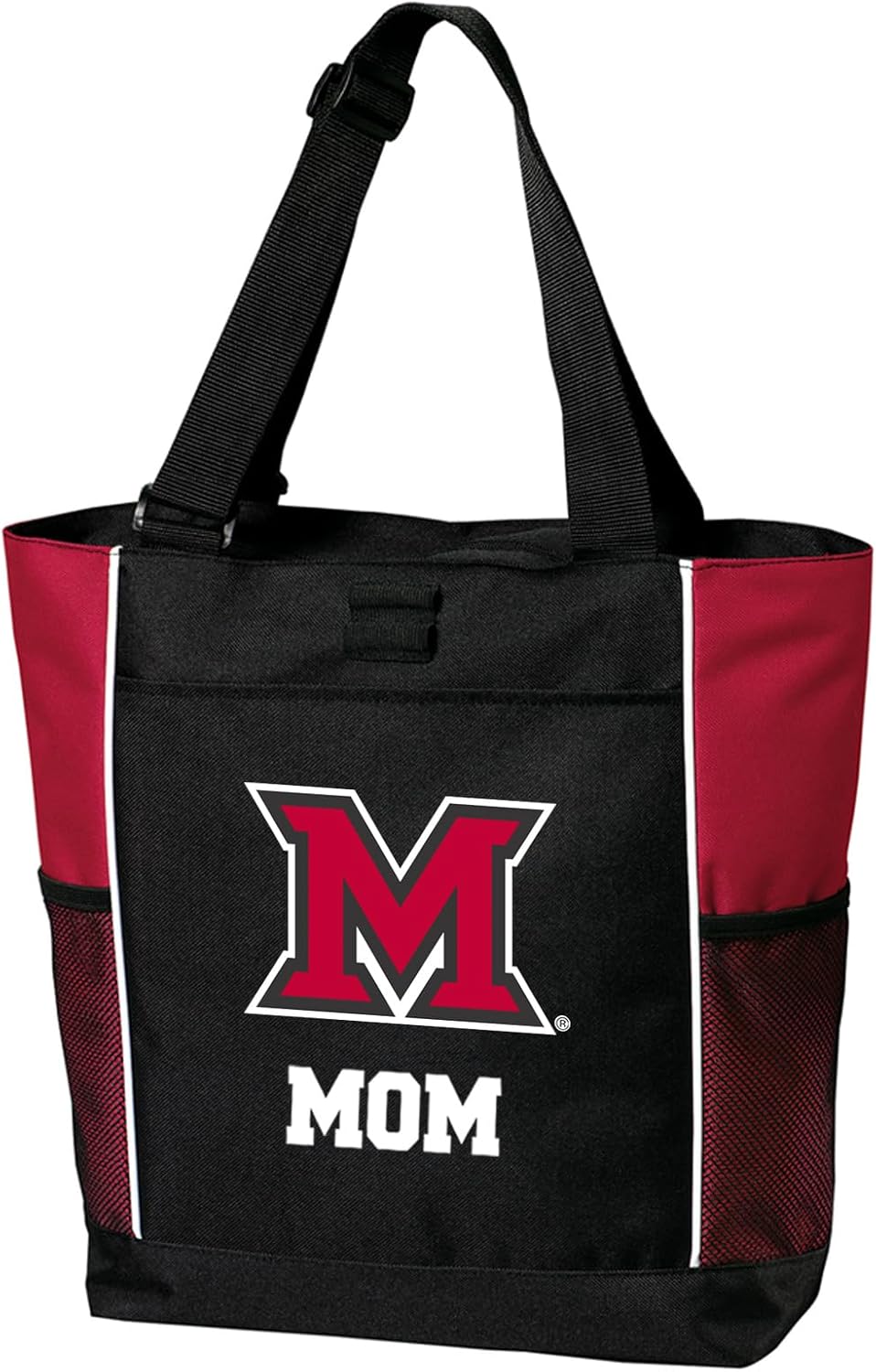 Broad Bay Miami University Mom Tote Bags Red Miami RedHawks Parent Totes Beach Travel