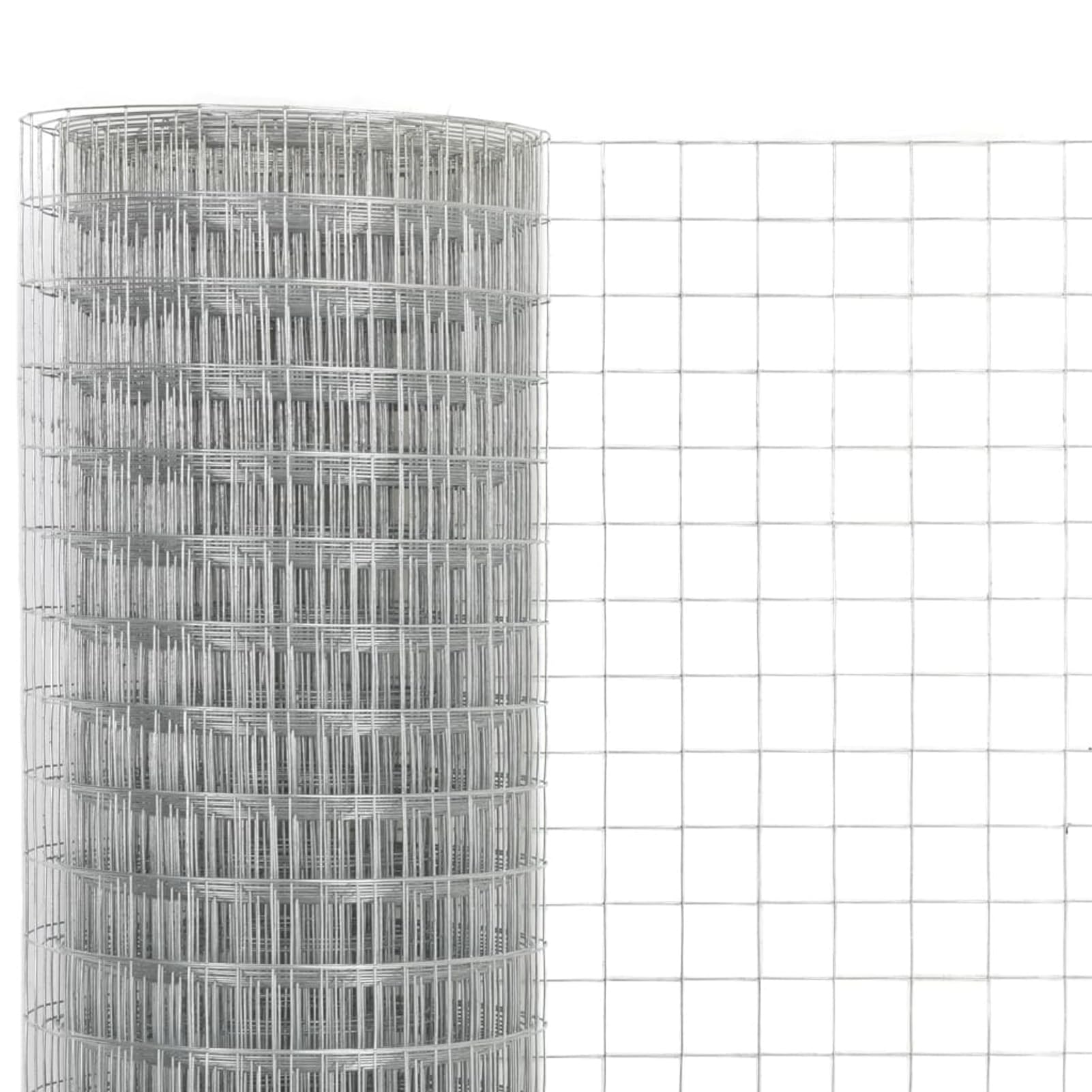 Drahtzaun verzinkt Stahl 25x1,5 m, 19x19 mm, 0,56 mm | Verzinkter Stahl witterungsbeständig, quadratische Maschen, flexibel schneid- und biegbar, für Tiergehege & Pflanzenschutz