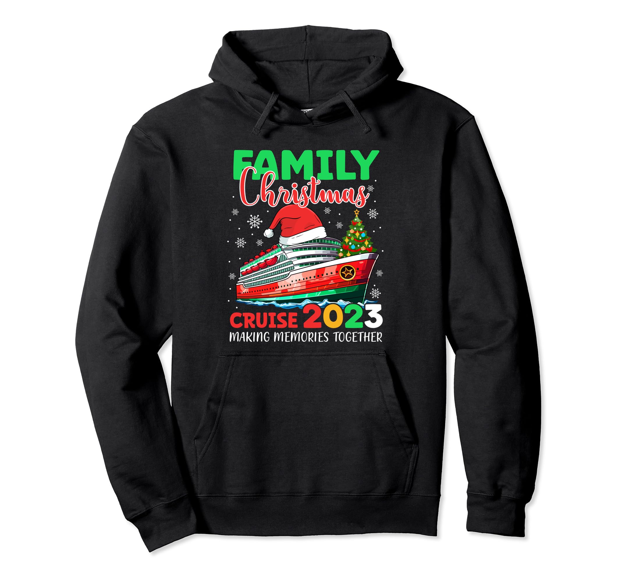 Family Christmas Cruise 2023 Squaf Crew Xmas Cruising Lover Pullover Hoodie
