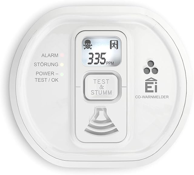 Ei Electronics Professional EI208IDW-3XD EI208IDW i- Series Carbon Monoxide Detector with LCD Display and Built-in 10-Year Lithium. Wireless networkable with Radio Module Ei200MRF, 3 V, White