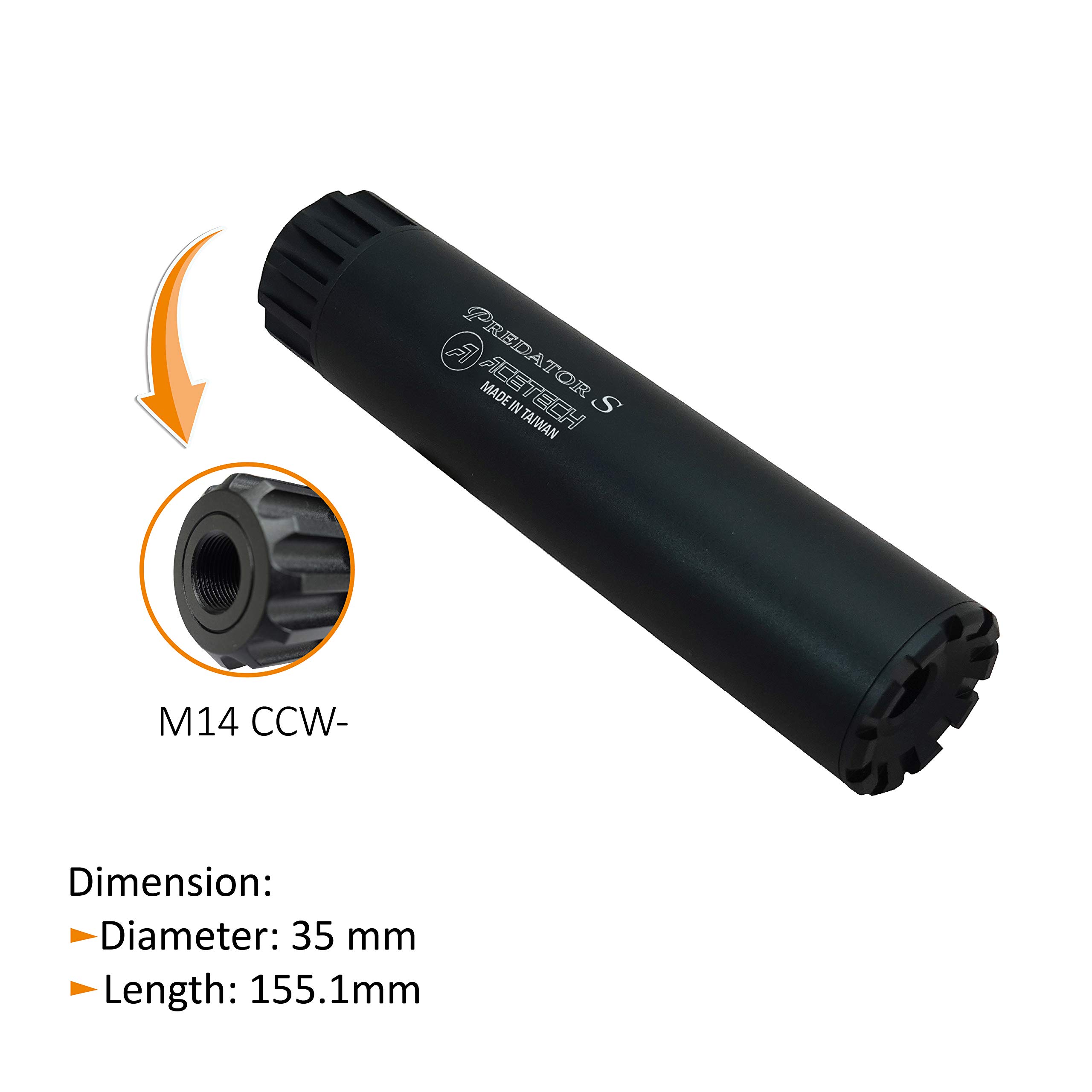 ACETECH Predator S R Airsoft Gun 14mm CCW Tactical Tracer Unit Glow in