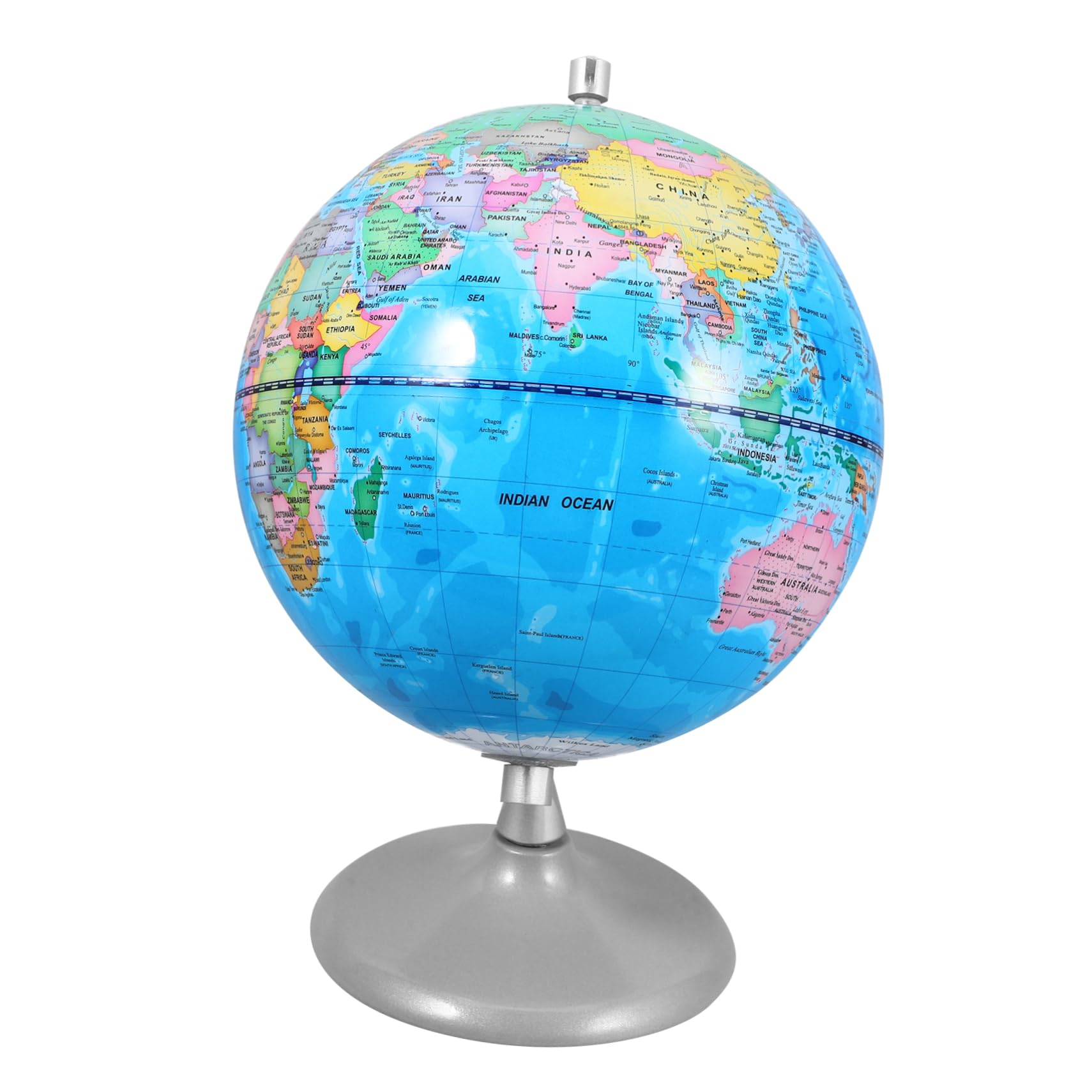 ERINGOGO Globo Didattico Mappamondo Interattivo per Bambini Base Piatta in Ferro Blu per Studenti, per Ufficio e Decorazione Fotografica