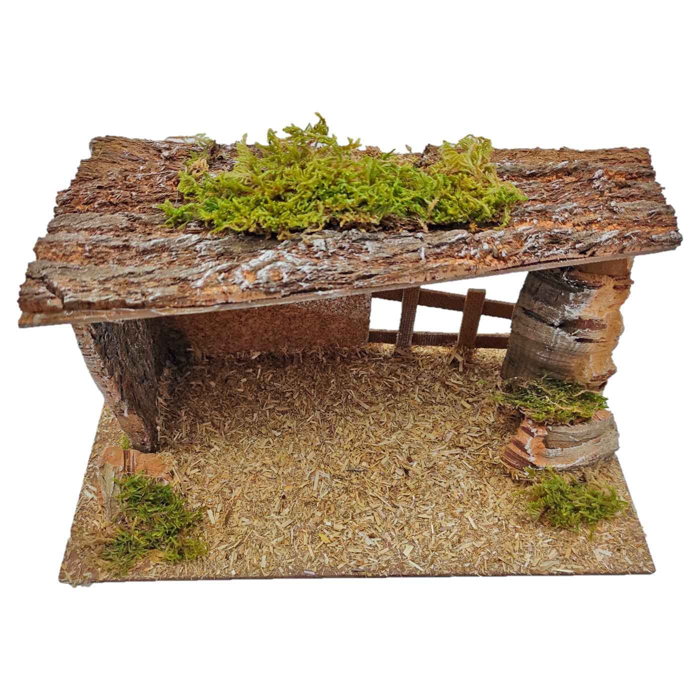 Acan Tradineur - Cueva, Portal de 14 x 27 x 15 cm para Figuras de Nacimiento de 10 cm, Pesebre para belén navideño, Corcho y Resina, Figura Decorativa Navidad, decoración Tradicional