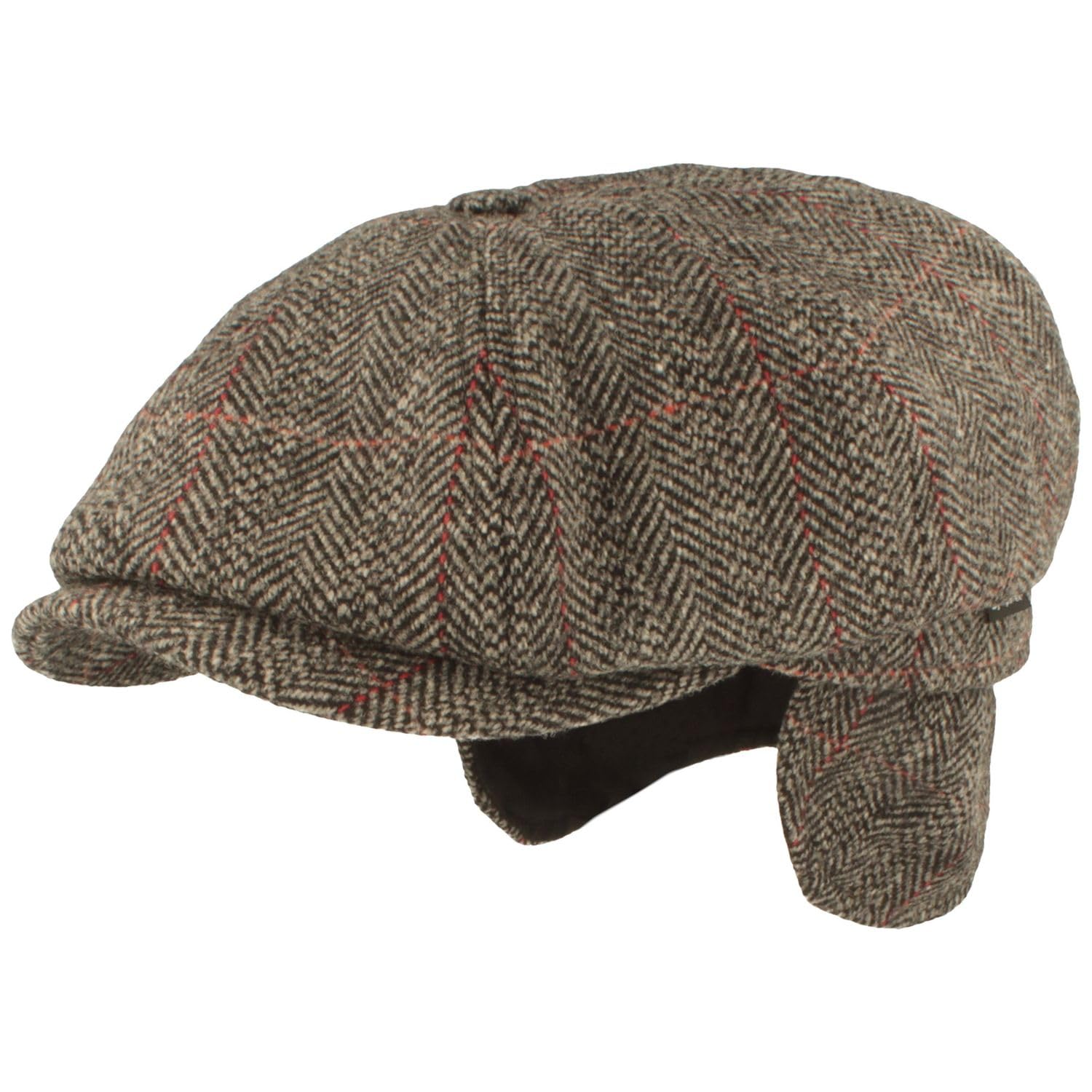 Breiter Gorro de invierno con membrana Sympatex y protección para las orejas plegable, 8 piezas, de lana, 61, Antracita Con Dibujos, 61