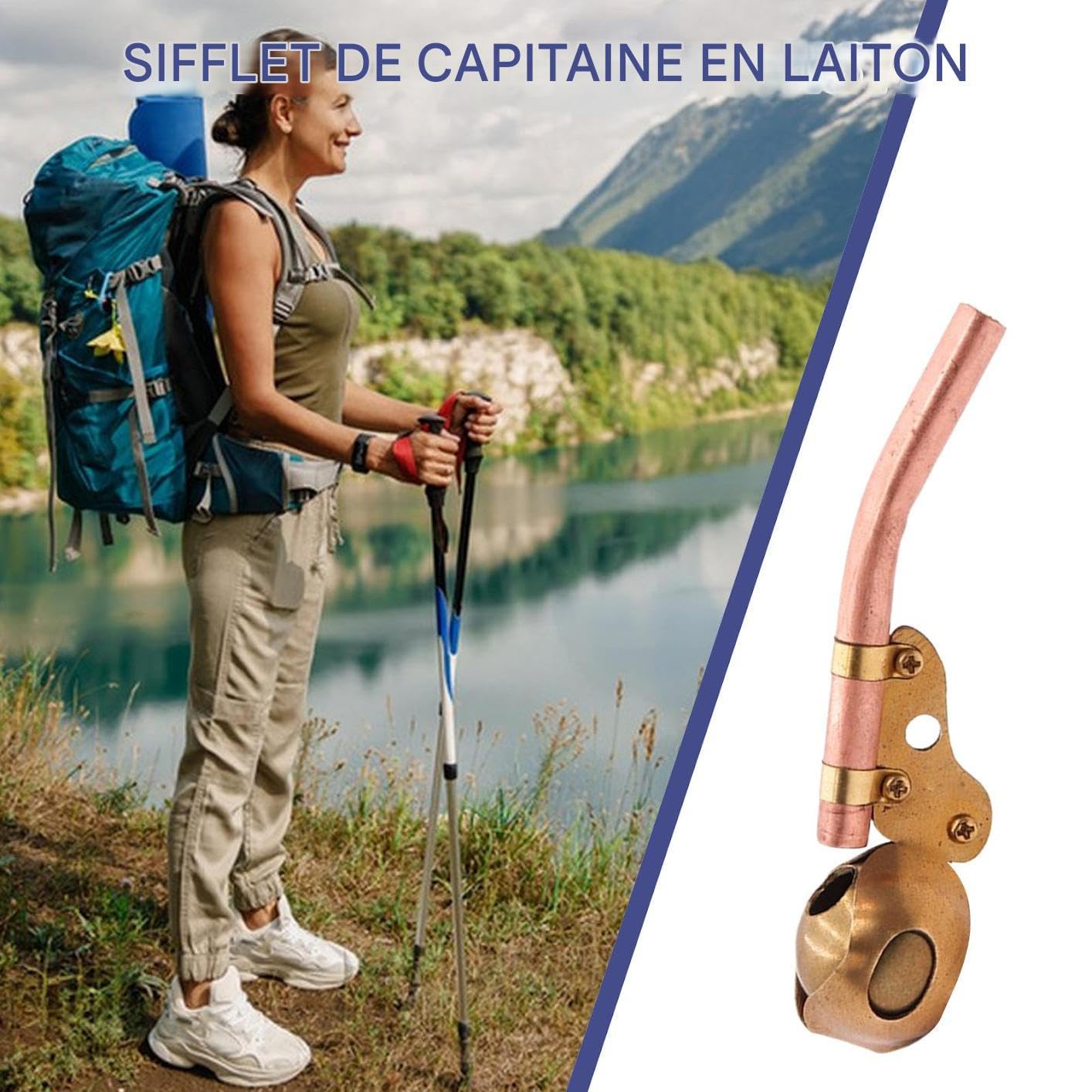 Sifflet de Bosco Sifflet de Survie Extérieur | Dispositif Sonore Portable pour Randonnée Guides de Plein Air Organisateurs d'Événements Officiers de Sécurité Activités