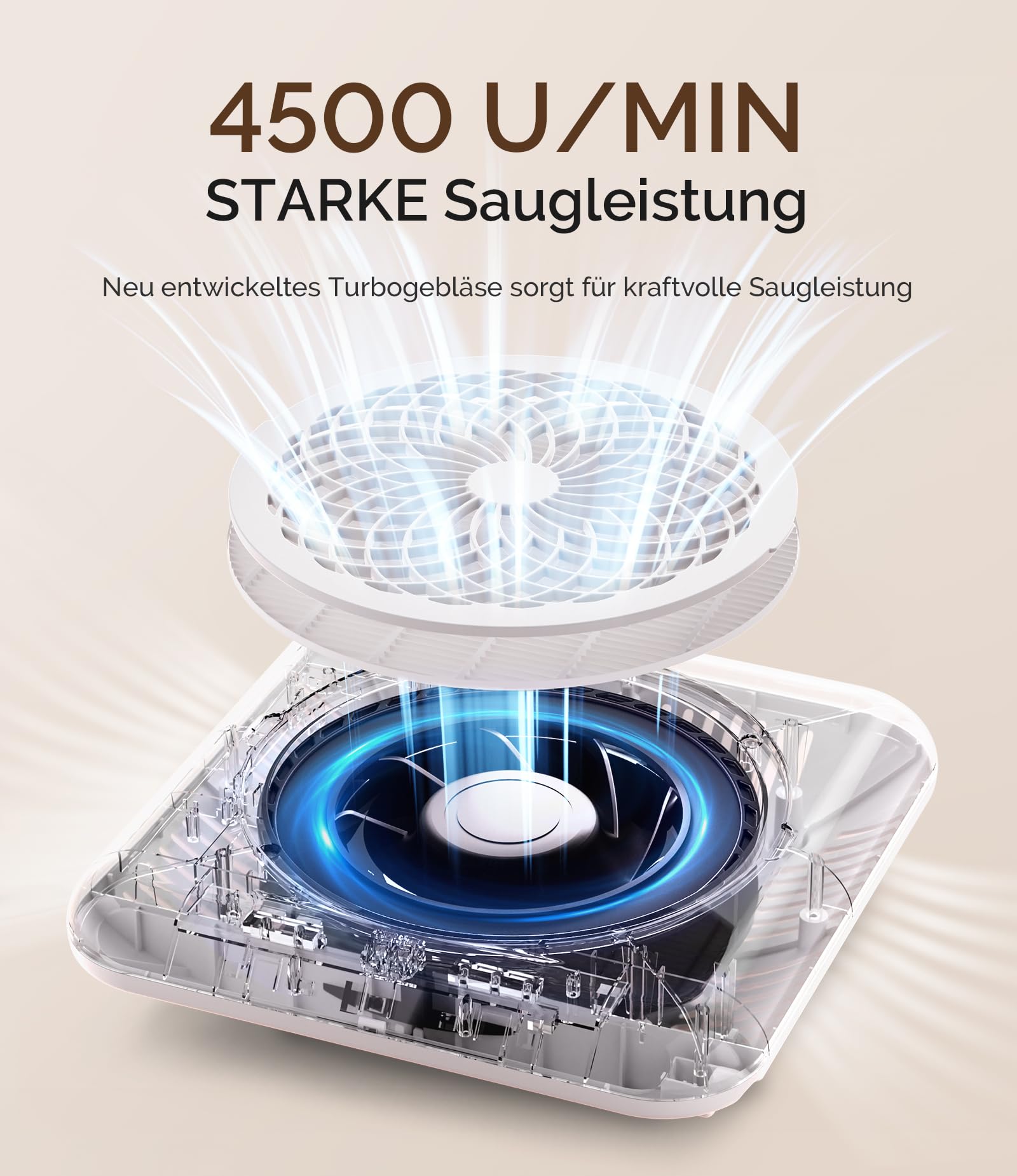 MelodySusie Nagelstaubsauger Professionell SProF für Acryl Gel Nagelpolitur | 4500RPM, Wiederverwendbarer Filter, 3 Saugmodi, Nagel Staubsauger für Maniküre & Pediküre, Salon und Heimgebrauch