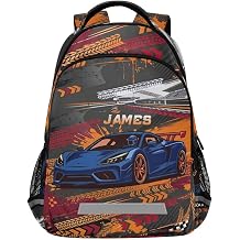 Formula One Cars Personalized Backpack with Name Kids School Bags Daypack