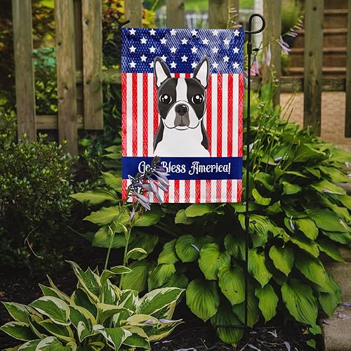 Vista 57 de Caroline's Treasures BB2171GF American Flag and Border Collie Garden Flag Mailbox Flag Decorative Yard Flag Banner Outside Patio Artwork Yard Flower