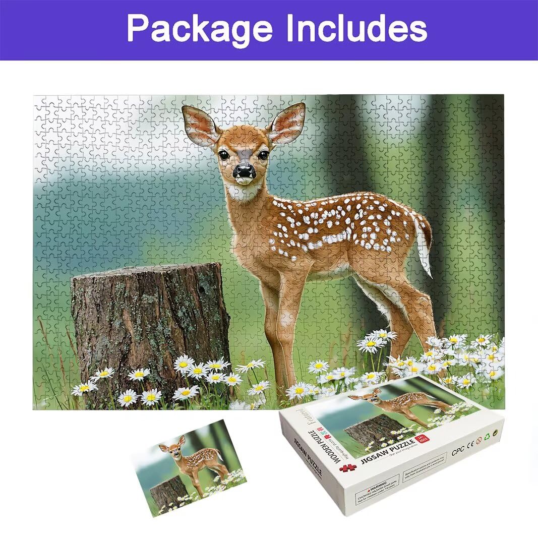 Puzzle 5000 Pezzi Arte per Adulti e Ragazzi, Puzzle Cervo in Legno per Adulti, Puzzles 5000 Pezzi Fiori Impegnativo per Tutta la Famiglia, Puzzles con Scatola per Decorazioni Casa, Regalo Donna, -7345