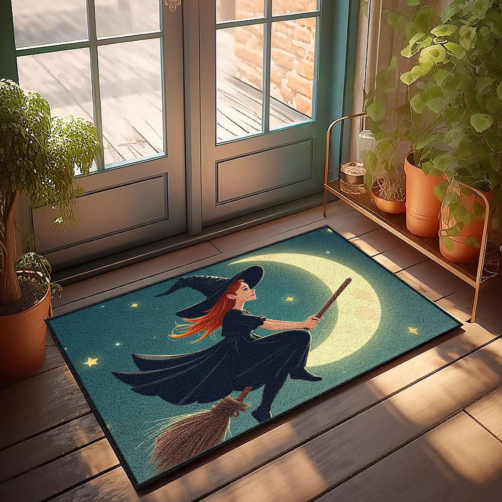 Paillasson printemps extérieur grand format 65x90 cm tapis chaussures lune