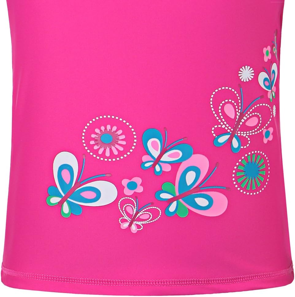 TFJH E Girls Short Sleeve Swimsuit Two Piece Swimwear UPF 50+ UV 3-12 Years - Image 4