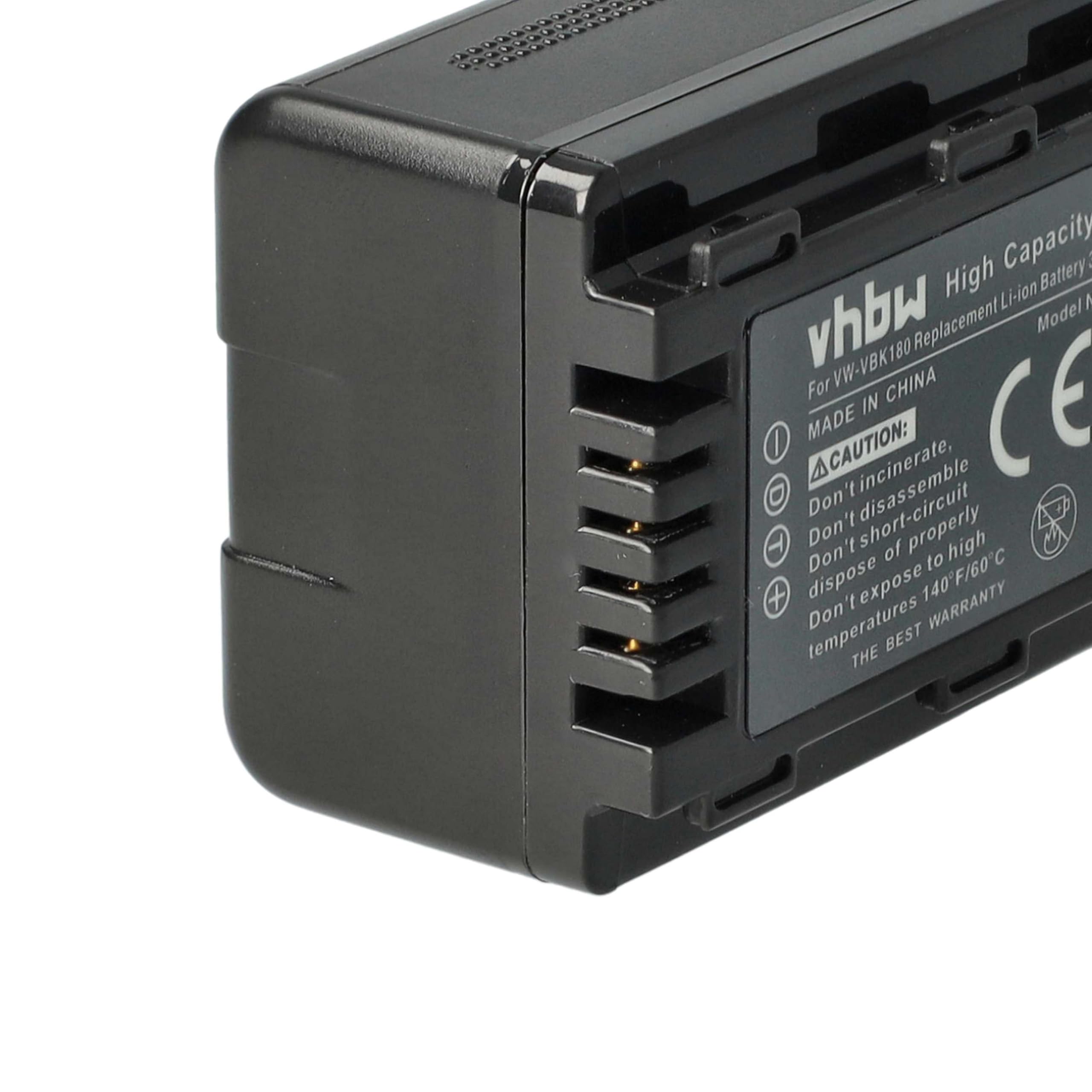 vhbw Bateria 3 x kompatybilna z Panasonic HC-V100, HC-V10, HC-V100EG-K kamera (1600 mAh, 3,6 V, Li-ion) z infochipem