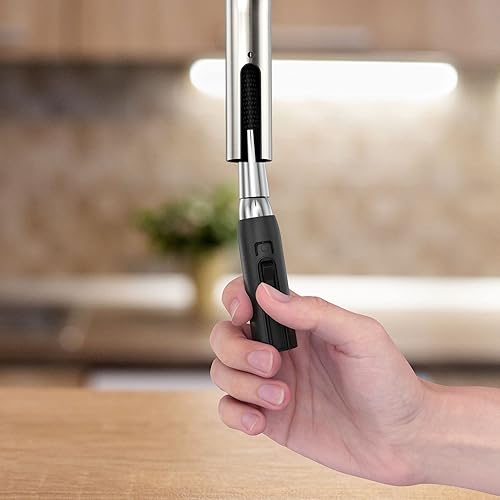Miniatura 2 de Grifo moderno para fregadero de cocina, grifo de cocina de acero inoxidable con pulverizador extraíble, grifo de cocina comercial, grifo de arco