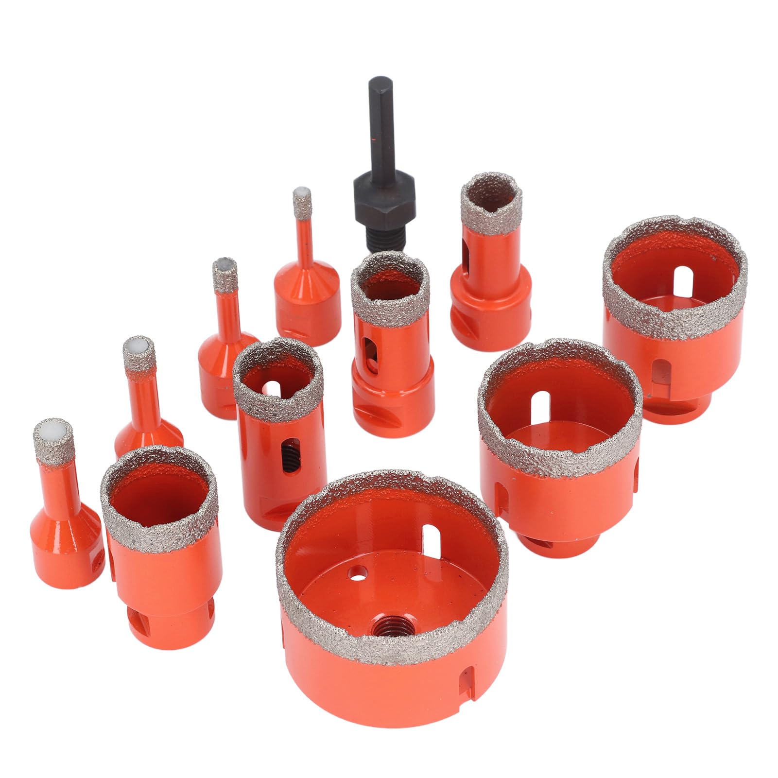 RiToEasysports Zestaw Otwornic do Płytek 11-częściowy Zestaw do Marmuru z Granitu Ceramicznego z Adapterem z Chwytem Sześciokątnym M14 Technologia Wosku Chłodzącego Bez Wysiłku Zapewniająca Płynne