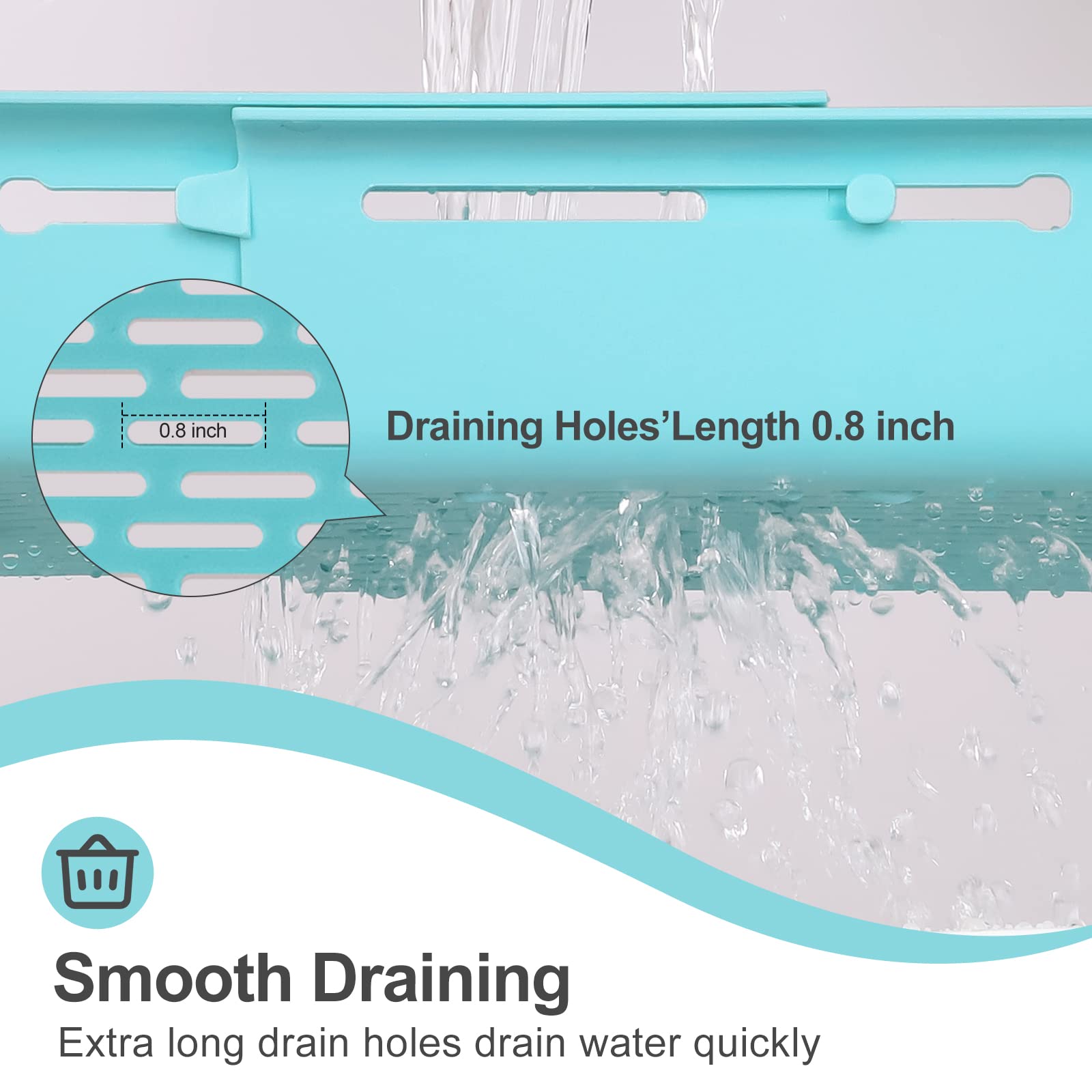 Qimh Colander Collapsible, Over the Sink Colanders and Strainers - Veggies Fruits Pasta Washing Basket - Extendable 5 Quart to 7 Quart, New Home and Kitchen Essentials