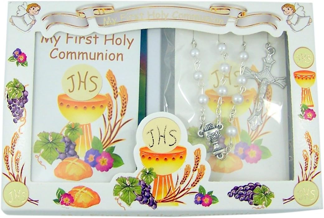 Girl's First Holy Communion Mini Gift Set with Mass Booklet and Rosary