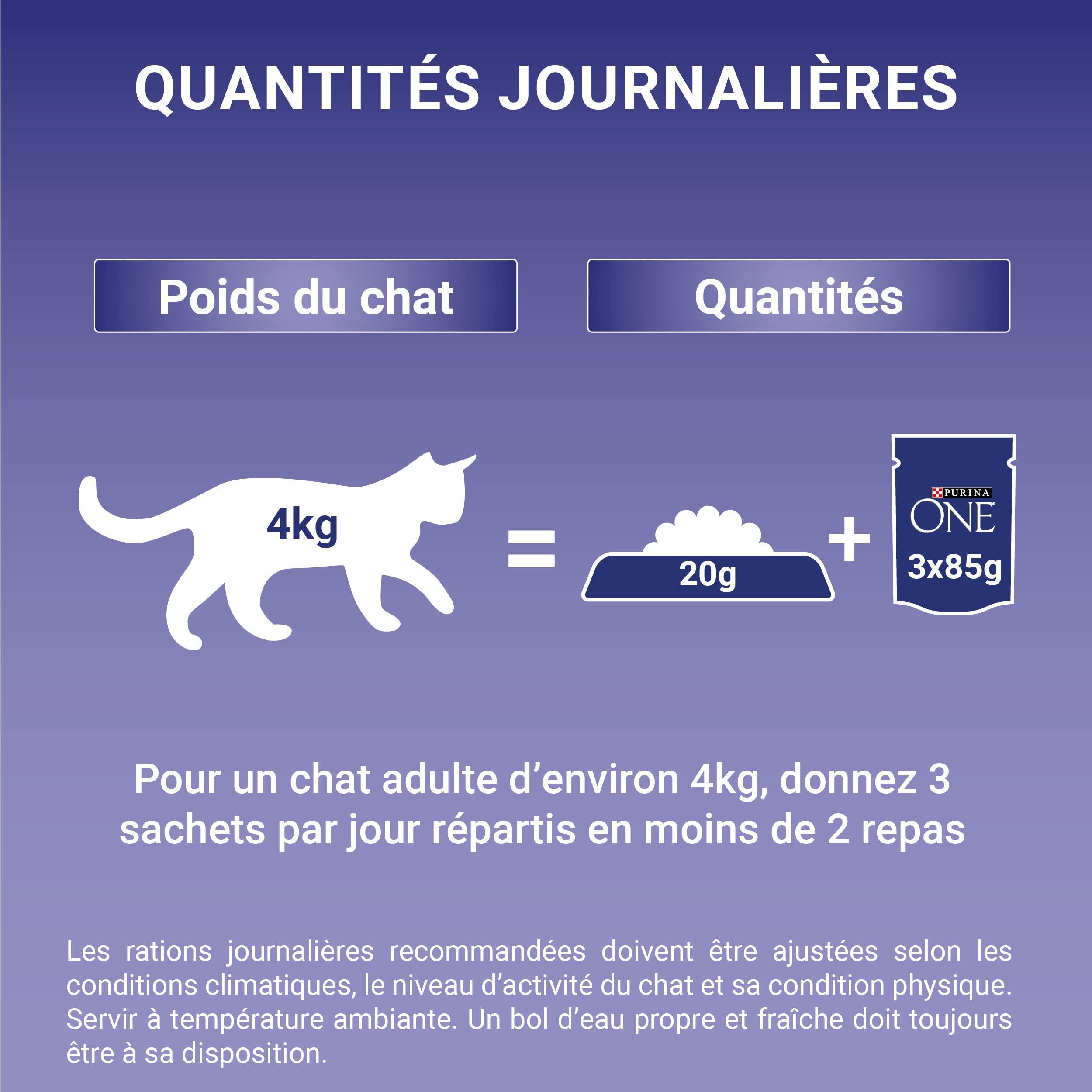 PURINA ONE | BIFENSIS | Chat Adulte Stérilisé | Soutien la vitalité du chat, les muscles et les articulations | Effilés en Sauce | Poulet, Bœuf, Saumon, Dinde | Sachets Fraîcheur | Lot de 10 (8 x 85g)
