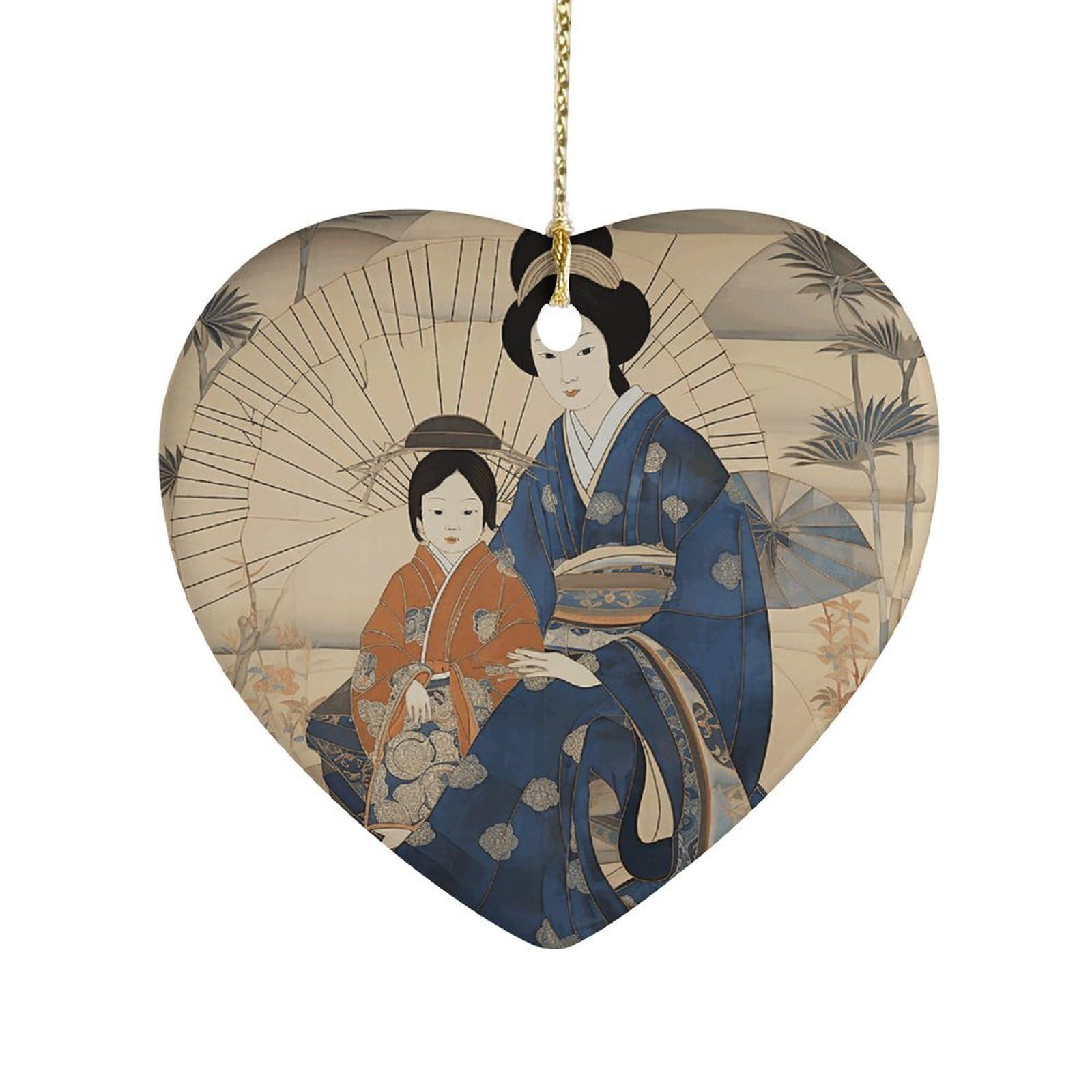 Fekiloot Style Japanese Art Ceramic Ornament Home Decor Keepsake
