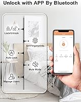 Vista 5 de Cerradura de puerta de huellas dactilares, perilla de puerta biométrica con cerradura inteligente, manija de puerta de entrada sin llave