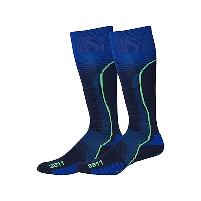 Eurosock Ski Silver Supreme 2 Pack Crew Cut Socks Shoes Ocean 1