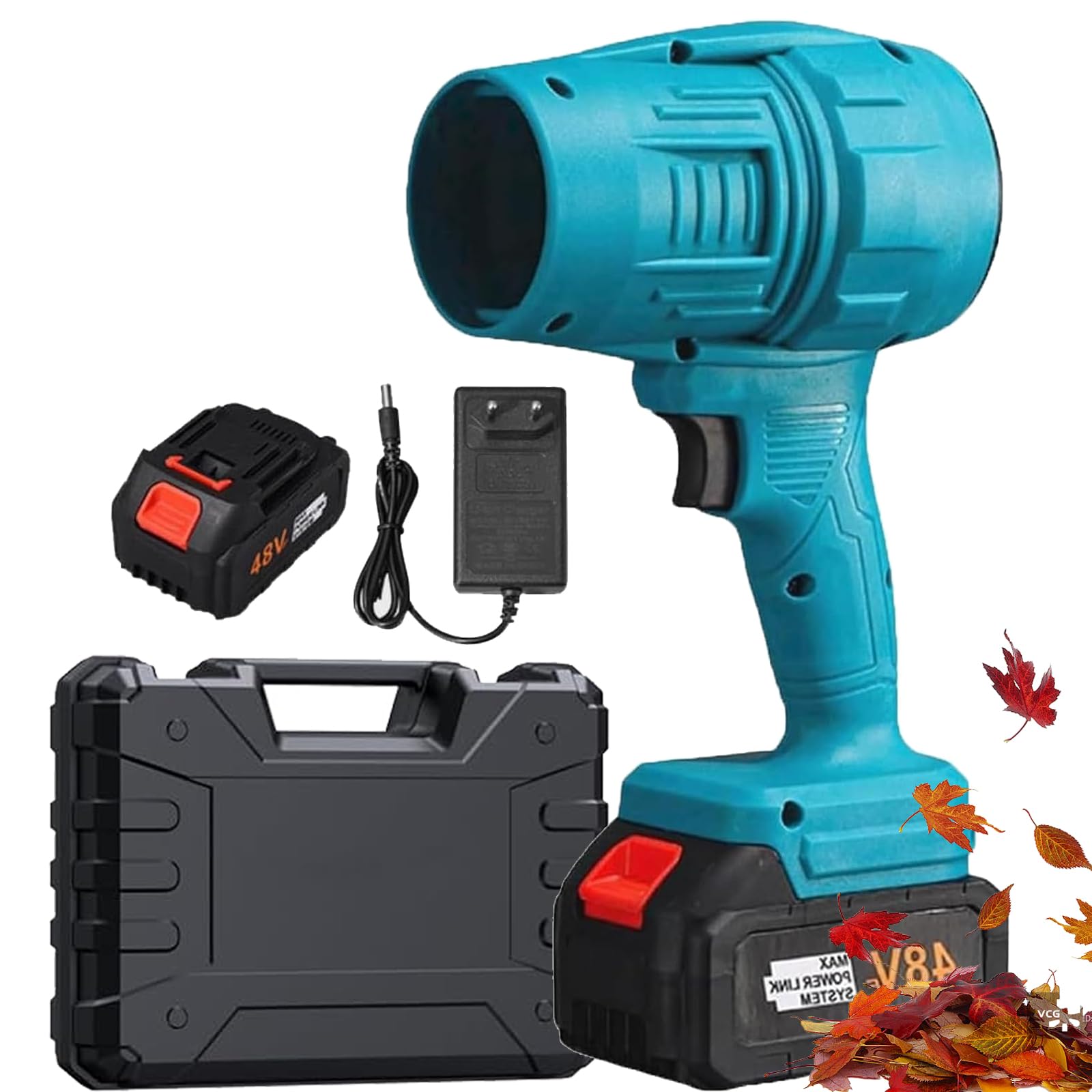 Soplador De Aire Potente, 2026 Nuevo Soplador Turbo Jet, 34000Rpm, 20M/S,Soplador De Hojas Bateria, Soplador InaláMbrico Air Force, para Secar Coches, Jardines, Polvo, Nieve (Blue,1Batería)