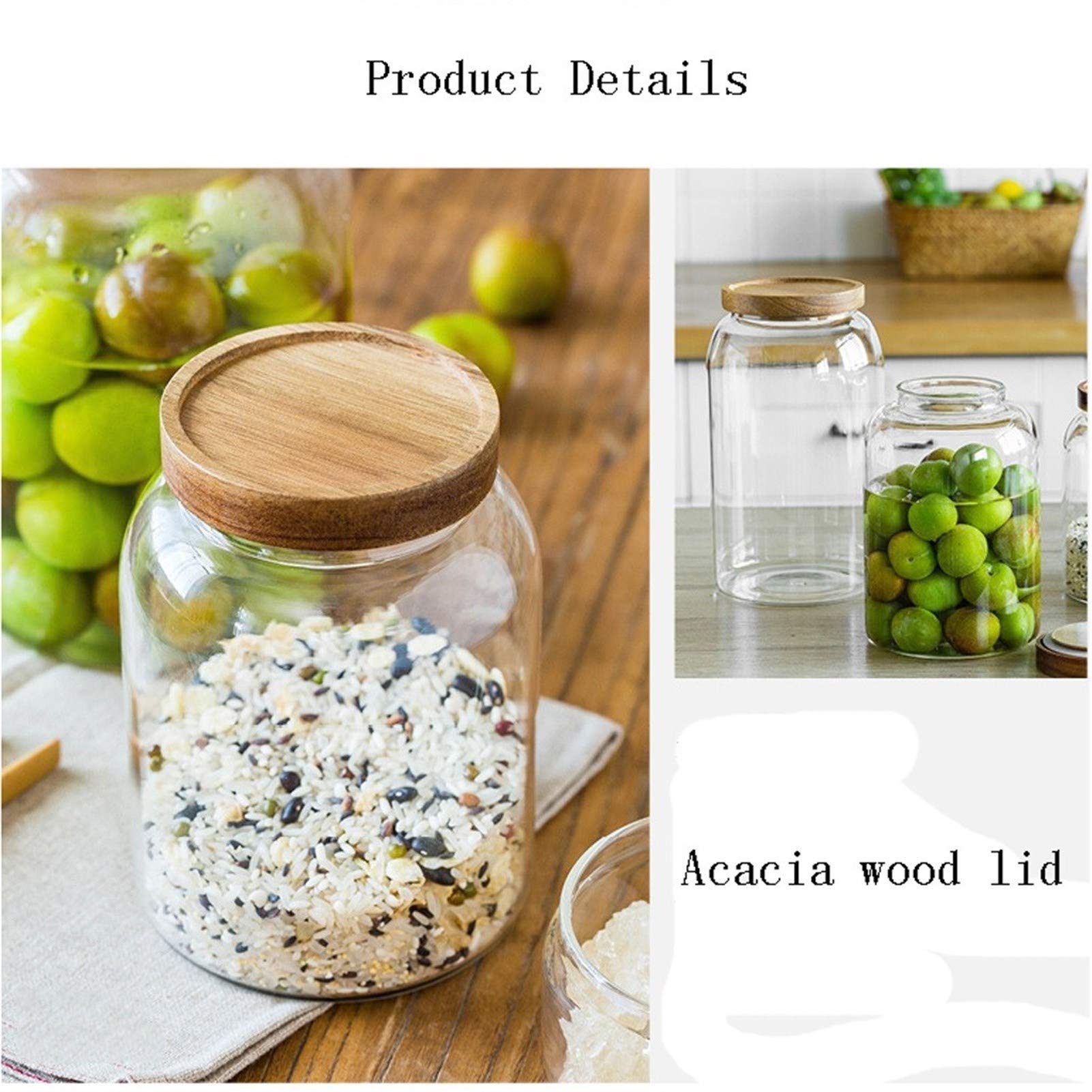 Botes para Alimentos Tarro de Cristal de Almacenamiento, con el Sello hermético de la Tapa, Juego de 3, Grano de café y Cocina envase de alimento Botes Herméticos