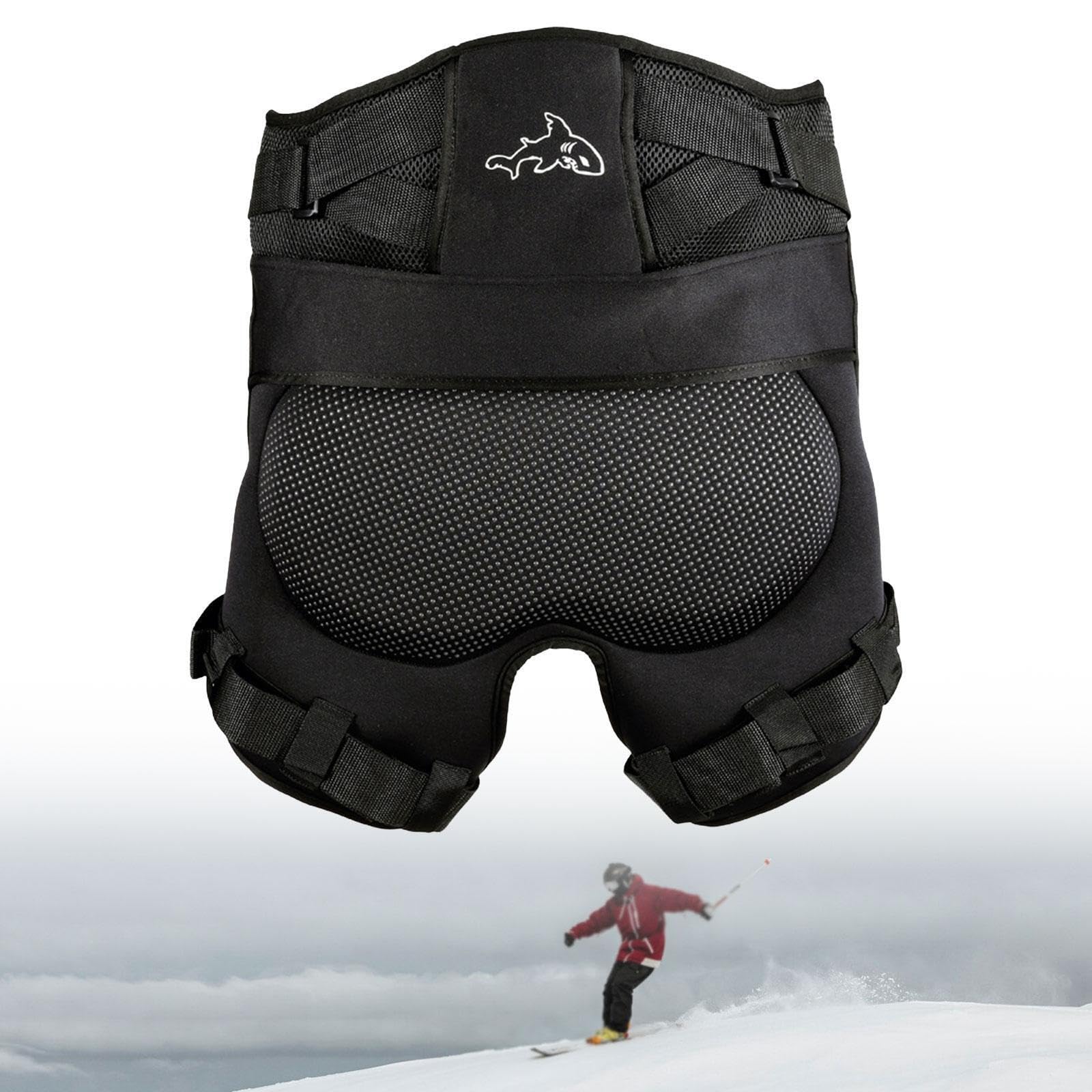 Dicke, atmungsaktive, tragbare Sport Gesäßschutzhose mit Polsterung und verstellbarem Riemen, Ski Aufprallschutz, gepolsterte Hose, multifunktional