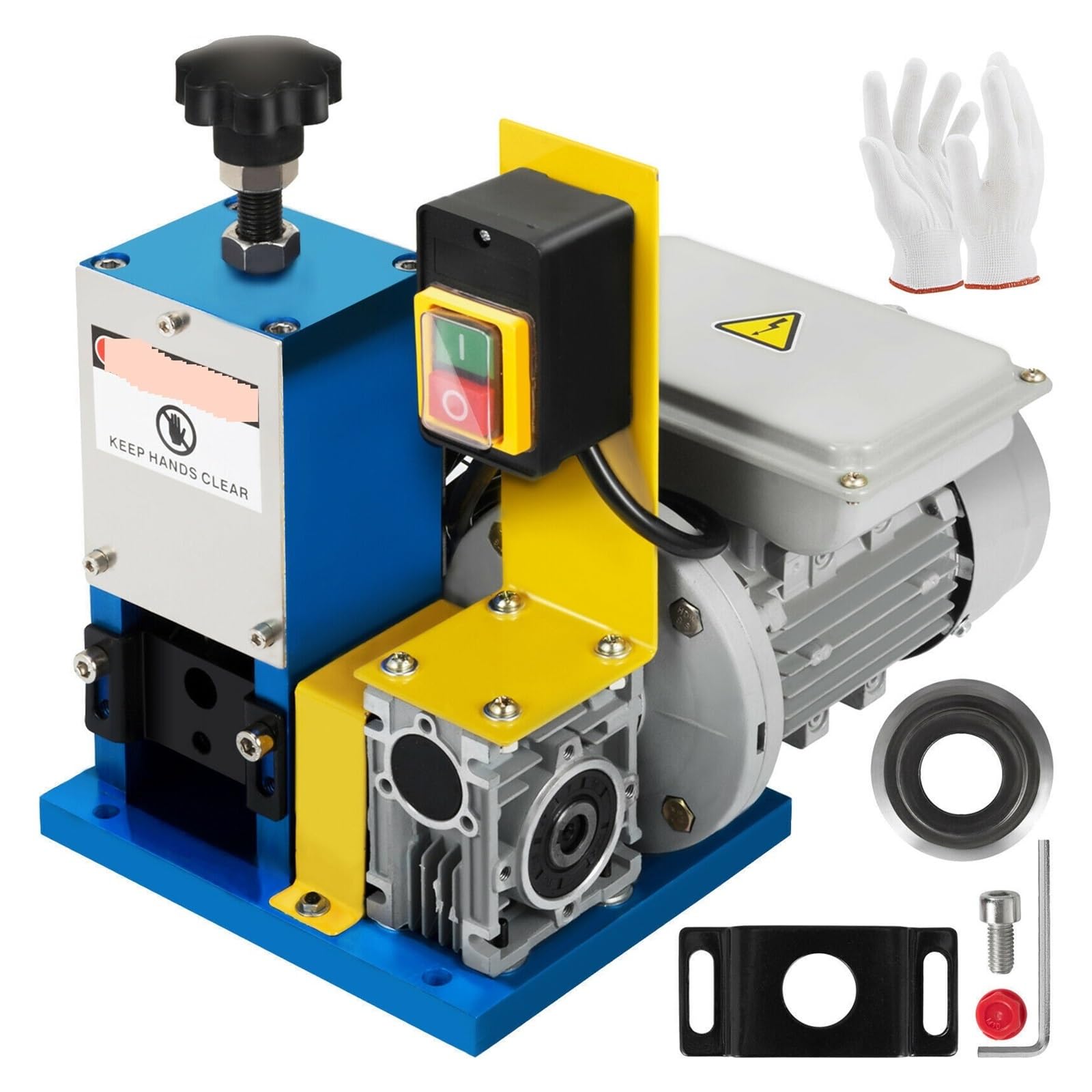 Elektryczna maszyna do ściągania izolacji przenośne szczypce do zdejmowania izolacji ściągacz do kabli 1.5-25mm 180W 220V 110V do recyklingu złomu miedzi(With Blade 2)